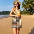thumbnail image 3 of Disketp Golden Horned White Dragon para Vestido sin Mangas para Mujeres, Vestidos de Verano para Mujeres, Casual y Holgado para la Playa, 3 of 7