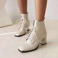 thumbnail image 2 of B91xZ Bottes pour Femmes Automne Neige à Enfiler Imperméables, Blanc 8, 2 of 5