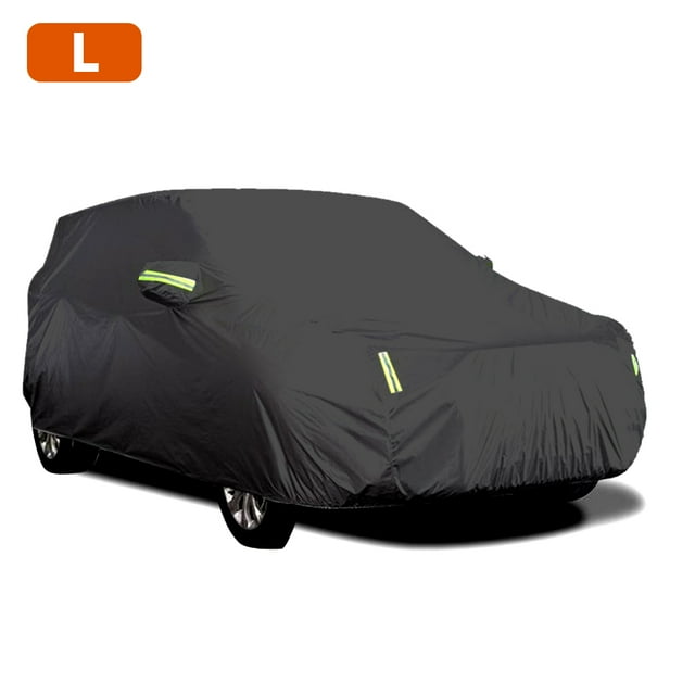 Car Cover Full Covers with Reflective Strip Sunscreen Protection Dustproof&Waterproof Cover UV Scratch-Resistant for 4X4/SUV