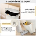 thumbnail image 4 of Costway 10 Gallon Kitchen Trash Can with Lid, 2 Removable Buckets, Step Pedal & Wheels, 4 of 10