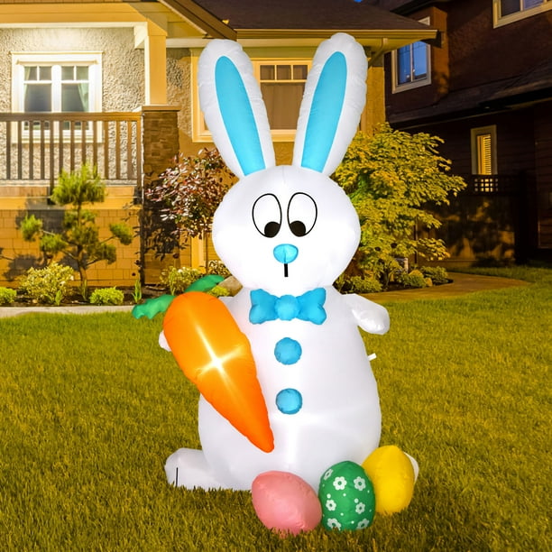 NIFTI NEST 5.9FT Easter Inflatable Outdoor Decorations Easter Bunny