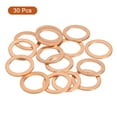 thumbnail image 3 of Uxcell M16 Flat Washer, 30 Pack Copper Ring Washers 22mm OD Metal Sealing Gasket Ring, 3 of 6