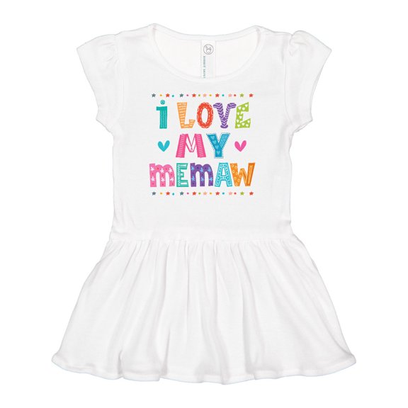 Inktastic I Love My Memaw Gift for Granddaughter Girls Baby Dress