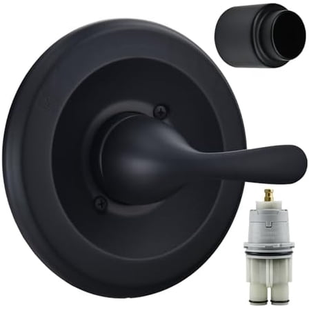 Replacement for Delta Classic 13 Series Single-Function Shower Handle Trim Kit, T13020 Matte Black Shower Handle, Compatible with R10000 Series Shower Valve, Including RP46074 Shower Cartridge