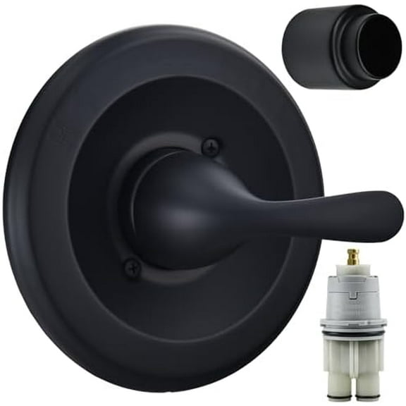Replacement for Delta Classic 13 Series Single-Function Shower Handle Trim Kit, T13020 Matte Black Shower Handle, Compatible with R10000 Series Shower Valve, Including RP46074 Shower Cartridge