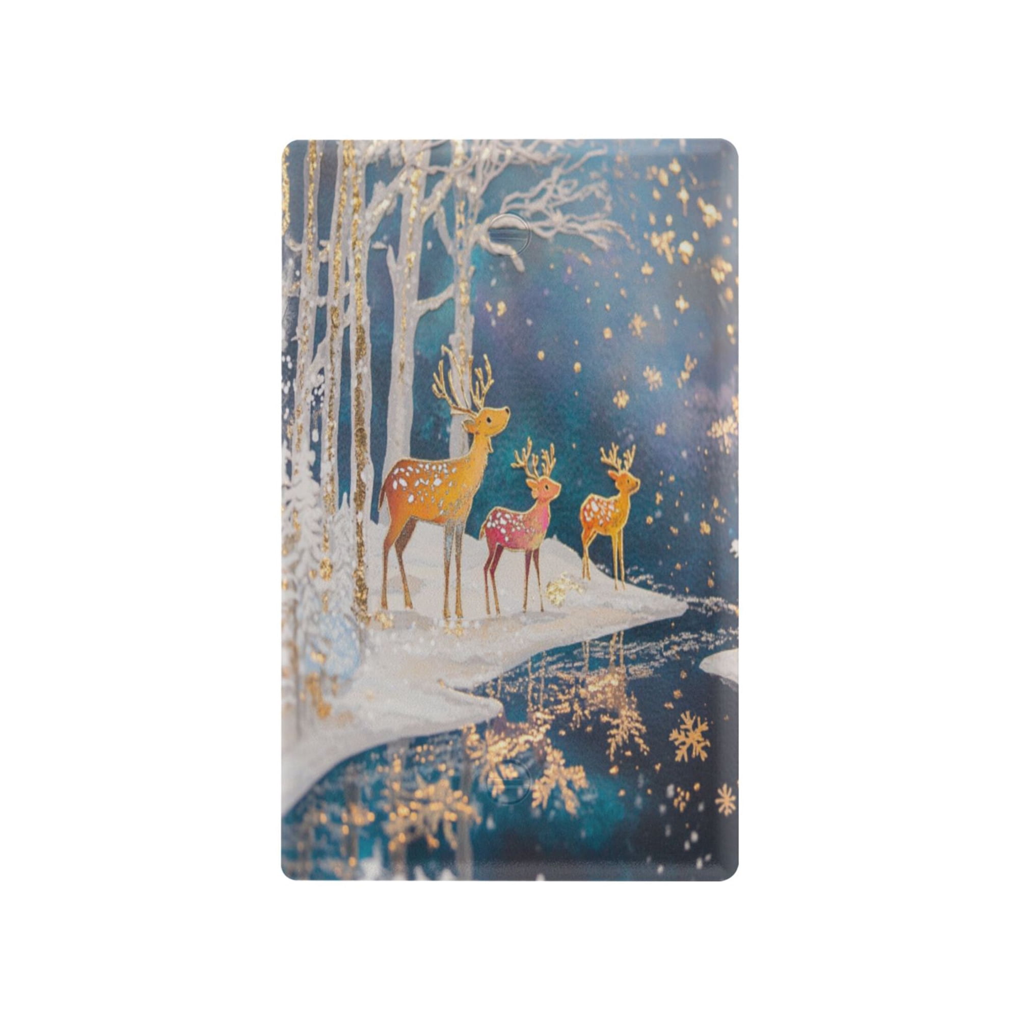 Switch Panel Switch Decoration 2.76x4.53x0.28 Inches Unused Outlet Cover Switch Plate Wall Plates Living Room Kitchen Bedroom Study Switches Christmas Little Golden Deer