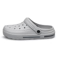 thumbnail image 5 of BNRSHOE Mens Clogs Slip-on Garden Shoes Comfortable Sandals Lightweight Slippers Beach Shoes Light Gray, 5 of 7