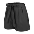 thumbnail image 6 of REALiKUN Women Summer Casual Shorts Bowknot Tie Waist Beach Vacation Shorts with Pockets, 6 of 7
