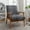 Grey, variant on Brown Microfiber Arm Chair with Foam Cushion / Comfortable and Suitable for Any Corner