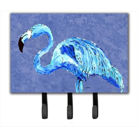Carolines Treasures Flamingo On Slate Blue Leash or Key Holder