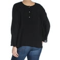 thumbnail image 2 of Rachel Roy Womens Drapey Knit Blouse, Black, Large, 2 of 2