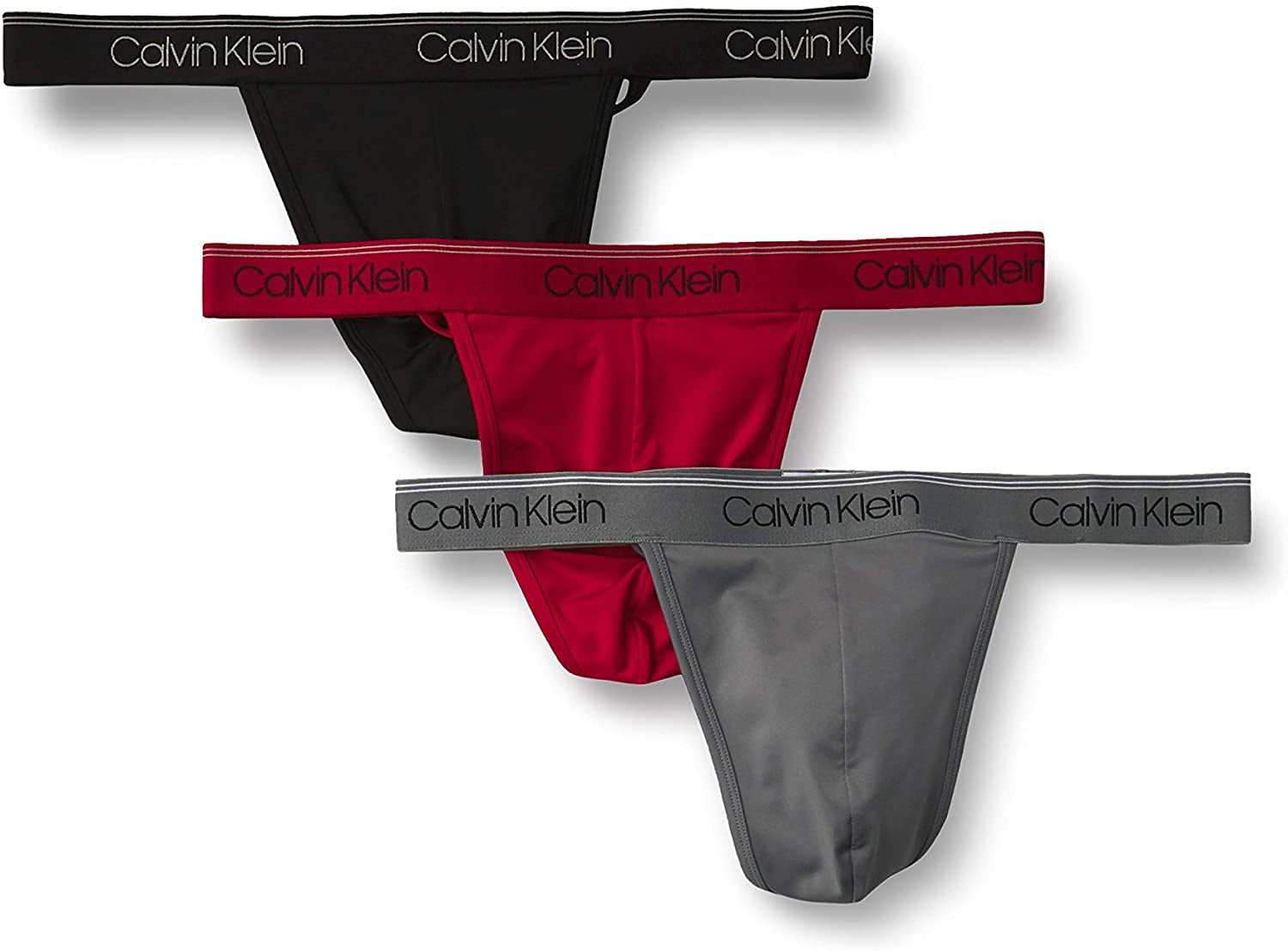 Calvin Klein Men's Underwear 3-Pack Microfiber Stretch Thong 