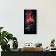 thumbnail image 6 of Epic Art 'Red Rose On Fire 3' by Rey Klimt Acrylic Glass Wall Art, 12" x 24", 6 of 8