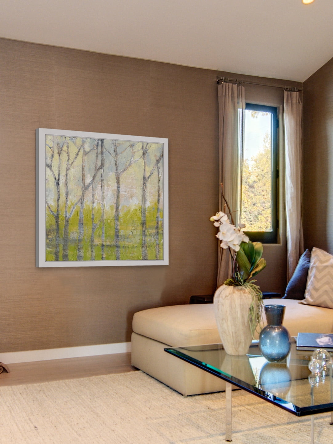 "Whispering Treeline II" Framed Painting Print
