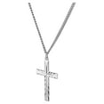 thumbnail image 3 of Brilliance Fine Jewelry Sterling Silver Latin Cross on Stainless Necklace, 24", 3 of 4
