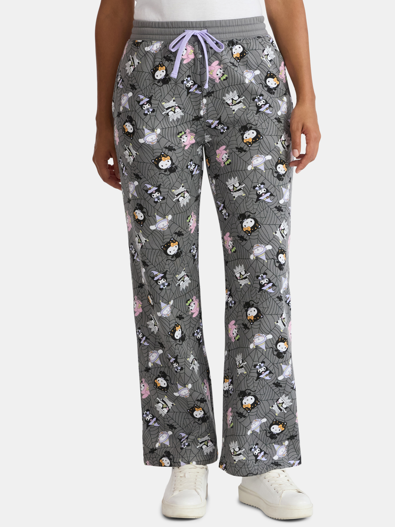 Hello Kitty and Friends Women's Halloween Print Fleece Jogger Pants, Sizes XXS-XXL