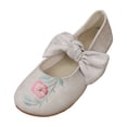 thumbnail image 2 of Bownot Mary Jane Sneakers for Women, Women's Bownot Ankle Straps Flats Shoes, Flat Shoes Dressy Ballet Flats With Stretch Ankle Straps Square Toe Slip On Walking Shoes Yoga Flat Shoes, White 6.5, 2 of 8