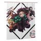 thumbnail image 1 of Juego de cortina de ducha Kimetsu No Yaiba con ganchos, decoración para el baño, fácil cuidado, lavable a máquina, tela de poliéster duradera, cortina de ducha de tela impermeable, 66 x 72 pulgadas, 1 of 8