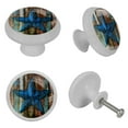 thumbnail image 4 of PhooArto Blue Star on Rustic Plank 4 PCS Crystal Glass Cabinet Knobs, Drawer Kitchen Cabinets Dresser Cupboard Wardrobe Pulls Handle - Glowing in the Dark, 4 of 7
