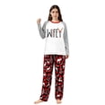thumbnail image 4 of LuLiaMenton Matching Hubby Wifey Christmas Pajamas Couples Red Plaid Holiday Pjs, Womens L, 4 of 7