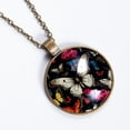 thumbnail image 2 of Butterfly Necklace Personalized Custom Photo Round Pendant Adjustable Stainless Steel Necklaces with Gift Box for Men Women Mothers Valentine's Jewelry Gift, 2 of 6