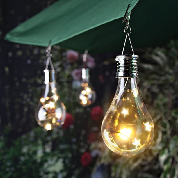 Luz LED Impermeable Solar Giratorio Jardín Camping Colgante Lámpara LED Bombilla AHeartcove LED221201-0408JD