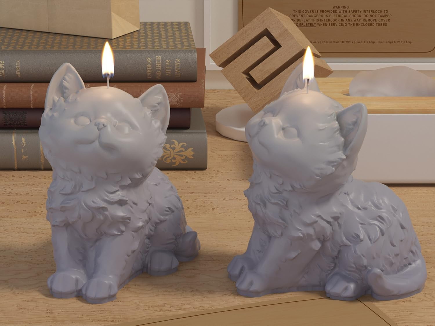 ABCISI 5 Cat Silicone Molds, Cute Mini Kitten Candle Mold for Soap Soy Wax DIY Handcraft, Animal Resin Molds, Gift for Wedding Party Home Dinner Festive Days Car Decoration