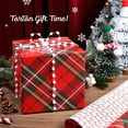 thumbnail image 3 of NestE Reversible Christmas Wrapping Paper - 17 Inch X 33 Feet (46.7 sq. ft. ttl.) - Red Tartan Plaid and HOHO Design Perfect for Xmas, Party, Holiday Gift Wrap, 3 of 14