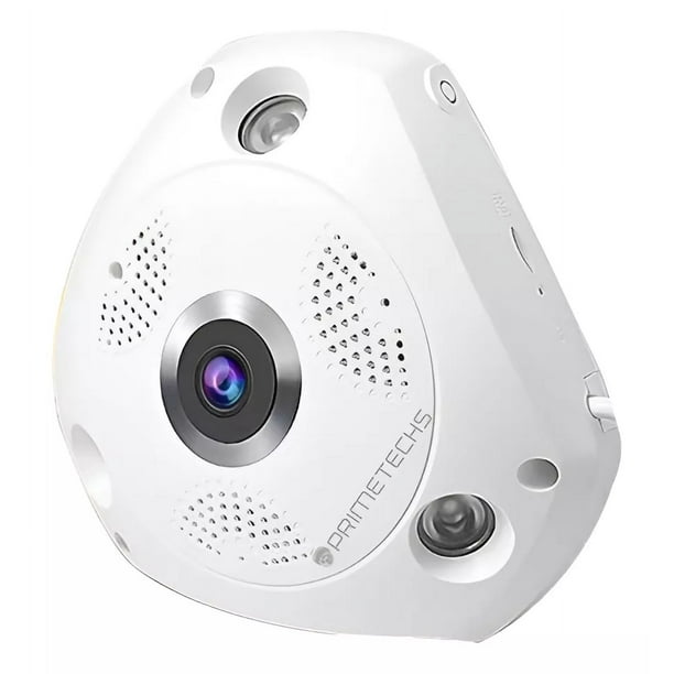 Cámara De Seguridad 360° Ojo De Pez Primetechs 2mp Audiorj45