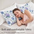thumbnail image 5 of Blue Purple Spring Floral Long Body Pillow Covers, Summer PlantsElegant Soft Breathable Throw Pillow Cases with Invisible Zipper, Decorative Pillowcase Pillows Protectors for Sofa Bed Couch 20"x60", 5 of 9