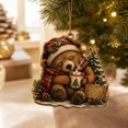thumbnail image 2 of Zznnkj Animal Christmas Ornaments 3.93 Inch, 2D Acrylic Hanging Flat Pendants, Rustic Xmas Tree Decor for Farmhouse Home Holiday Keepsake Gift for Wildlife Lovers, 2 of 5