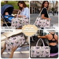 thumbnail image 5 of Garronmavis Large Quilted Duffle Bag for Women, Floral Horse Print Weekender Travel Bag, Carry On Overnight Bag Gym Dance Tote with Luggage Sleeve Zipper Pockets, 5 of 7