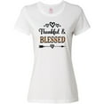 thumbnail image 3 of Inktastic Thanksgiving Greeting Thankful Blessed Women's T-Shirt, 3 of 5