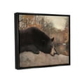 thumbnail image 3 of Stupell Resting Bear Autumn Foliage Lake Animals & Insects Photography Black Floater Framed Art Print Wall Art, 3 of 9