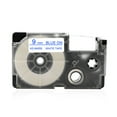 thumbnail image 1 of Graflsoa Durable 9mm Label Tape for Casio Printers - Waterproof, Fade-Resistant, High/Low Temperature Tolerant, Strong Adhesion, White on Blue PET Ribbon (8m Length), 1 of 6