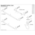 thumbnail image 3 of Kingston Brass BAHK60212478K Milton 5-Piece 18" and 24" Towel Bars Bathroom Accessory Set, Matte Black, 3 of 4
