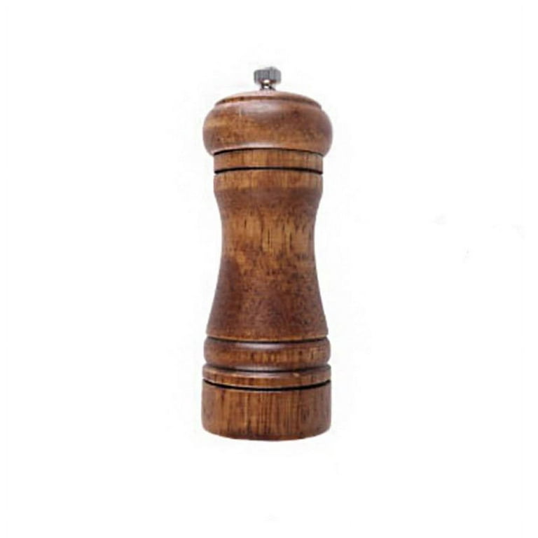 Pepper Mill and Salt Grinder Set, Oak Wooden Salt and Pepper Mills Shakers,  Ceramic Rotor with Strong Adjustable Coarseness Set of 2