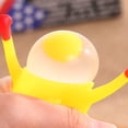 thumbnail image 5 of 1 paquete divertido juguete de pollo de descompresión para apretar huevo regalo para Pascua, reducir el estrés bola llavero llaveros novedad ventilación ira juguetes, 5 of 5