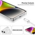 thumbnail image 6 of for iPhone 14 Plus Case 6.7 Inch Cute Phone Case Floral Rose Aesthetic Flower Clear Case for Women Girls Slim Pattern Anti-Yellow Shockproof Protective TPU Bumper Case, White, 6 of 13