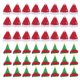 thumbnail image 1 of 48 Uds Mini sombreros de Navidad sombreros de piruleta de Navidad de moda envolturas de piruleta adornos de embalaje de dulces sombreros tapas de botellas de vino (estilo aleatorio), 1 of 7