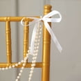 thumbnail image 2 of Efavormart 16" Ivory Pearl Beaded Garland Chair Sashes Wedding Decorations Pre-Tied Gatsby Faux Pearl String Chiavari Chair Decor for Party Ceremony Floral Arrangement Banquet Outdoor Decor, 2 of 5