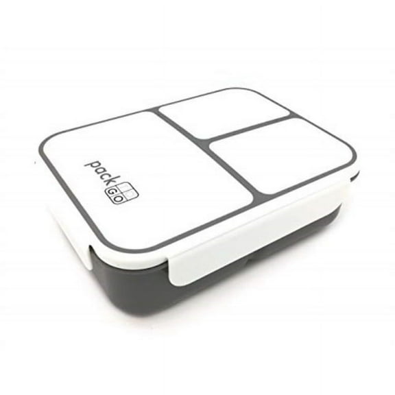 PackTOGO XL Plastic Bento Boxes with 3 Compartments