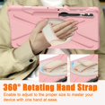thumbnail image 2 of Dteck Case for Samsung Galaxy Tab S10 Plus (2024) / Tab S9 FE+ Plus /Tab S9 Plus /Tab S8 Plus /Tab S7 Plus /Tab S7 FE 12.4 Inch Shockproof Rugged Case with Pen Holder Rotating Stand & Strap,Pink, 2 of 10