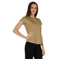 thumbnail image 2 of Inkmeso T-Shirt à Manches Courtes Uni pour Femmes Coupe Régulière Décontractée T-shirts Basiques Doux, 2 of 7