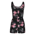 thumbnail image 5 of Summer Jumpsuits for Women Casual Comfy Round Neck Sleeveless Tank Tops Drawstring Shorts Rompers with Pockets, 5 of 6