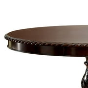 Furniture of America Ramsaran Wood Pedestal Dining Table in Brown Cherry