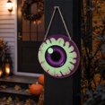 thumbnail image 6 of Spooky Halloween Wooden Eyeball Hanging Ornaments, Luminous Glow In Dark Creepy Eye Decor, Horror Pendant for Front Porch, Door, Tree, Halloween Party Decoration, 6 of 9