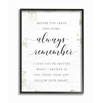 Stupell Industries Always Follow Your Heart Phrase Country Home Charm Designed by Jennifer Pugh