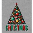 thumbnail image 2 of Christmas Tree Adult Heather Gray Long Sleeve Hoodie-Medium, 2 of 3