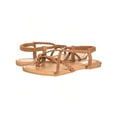 thumbnail image 4 of Women's Braided Strap Flat Sandals Woven Strappy Sandals Ankle Strap Thong Sandals, 4 of 5